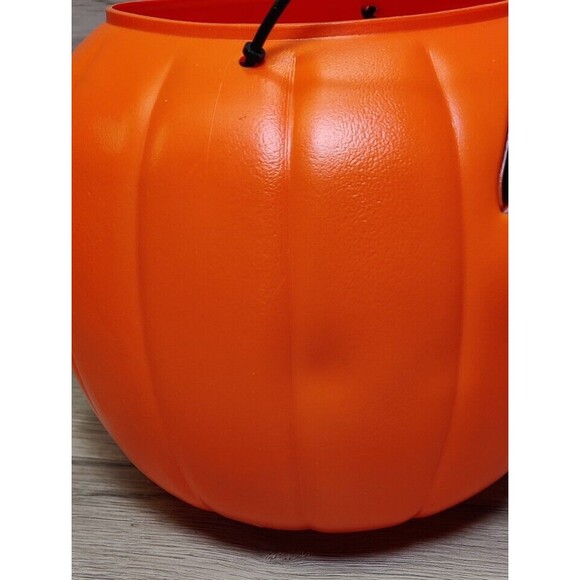 Halloween Pumpkin Blow Mold - Trick or Treat Bucket VTG General Foam Plastic USA - Picture 5 of 9